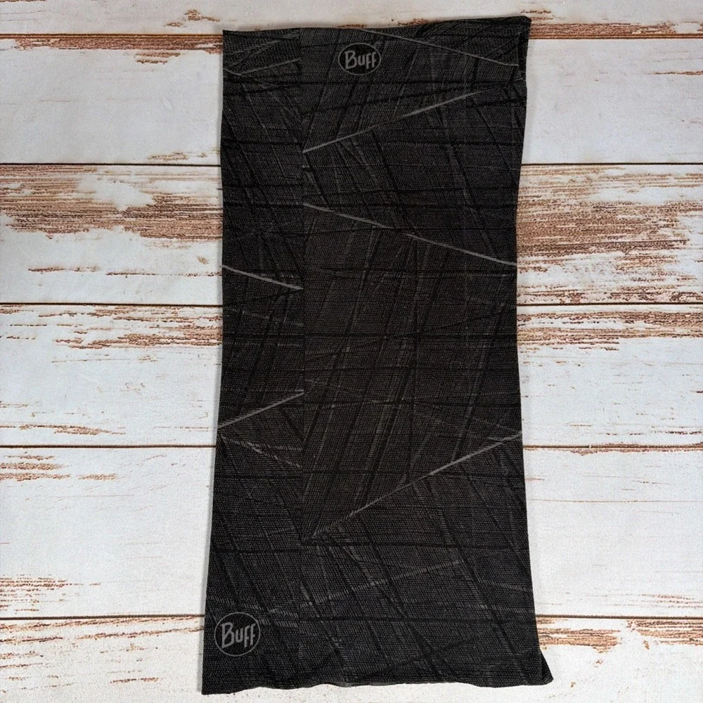 Buff Multifunctional Neckwear Gaiter Black Gray Pattern Headband Scarf